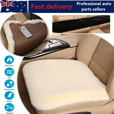 Faux Sheepskin Car Seat Covers Winter Fur Front Seat Bottom Cushion For Holden • $18.95