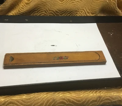£9.90 • Buy Vintage Wooden Pencil Case  With Sliding Lid  Antique