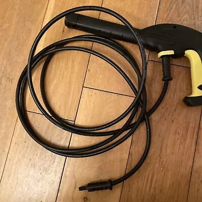 Karcher Pressure Washer Yellow Clip Gun &4M Hose Only Quick Connect  120 Bar VGC • £23.99