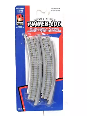 N Scale Nickel Silver Power-loc Curved Track 9 3/4  Radius 4 Pieces  #7803 • $14