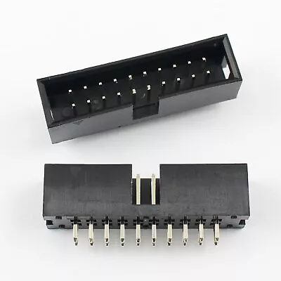 5Pcs 2.54mm 2x10 Pin 20 Pin Straight Male Shrouded Box Header PCB IDC Connector • $0.83