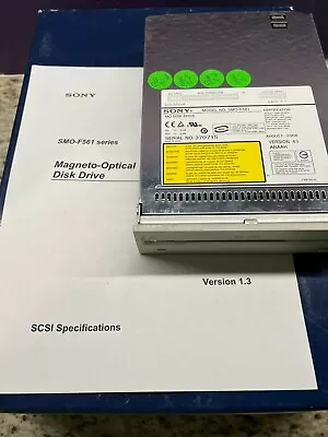 SONY SMO-F561 9.1GB SCSI Internal MO Drive -Media Available • $195