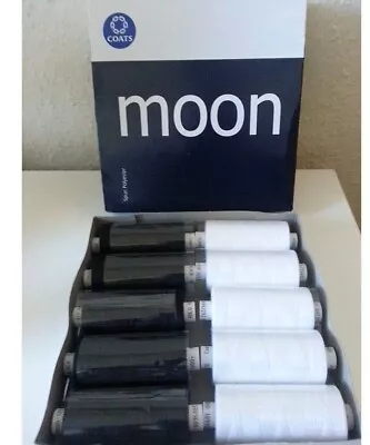 £5.99 • Buy COATS MOON  1000 Yards PREMIER, POLYESTER  THREAD,   SEWING / OVERLOCKING X 4