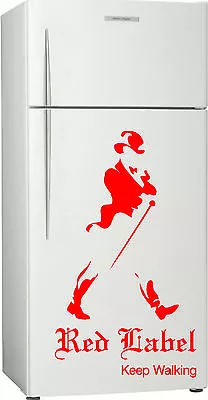 Johnnie Walker Red Label Fridge Bar Scotch Whisky Sticker Decal 470 X 270mm • $20