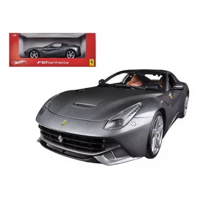 Ferrari F12 Berlinetta Grey 1/18 Diecast Car Model By Hotwheels • $76.57