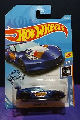 Hot Wheels RACE TEAM CORVETTE C7R In BLUE. HW RACE TEAM 8/10. Long Card. • $5.99