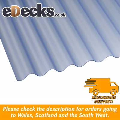 0.8mm Clear Mini Plastic Corrugated Roofing Sheet 662 Wide Corolux • £209.99