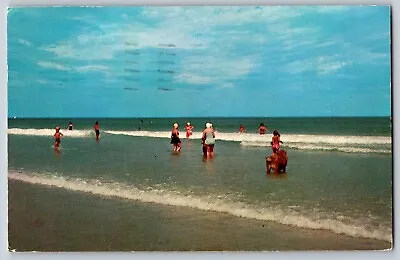 Maine ME - Scene Surf Bathing At York Beach - Vintage Postcard - Posted • £4.52