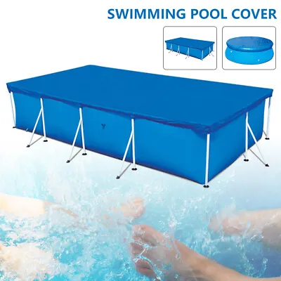 6/8/10/12FT Rectangle/Round Swimming Pool Cover For Garden Paddling Family AG • £11.09