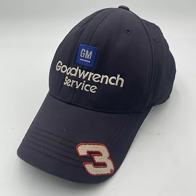 VTG Dale Earnhardt Sr. Hat Cap #3 Black Goodwrench Service GM Strapback RCR • $10.50