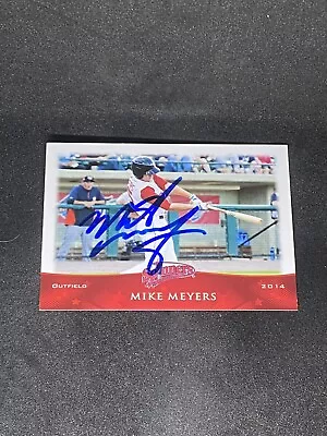 Mike Meyers 2014 Grandstand Lowell Spinners Auto Autographed Signed MILB Card • $4.95