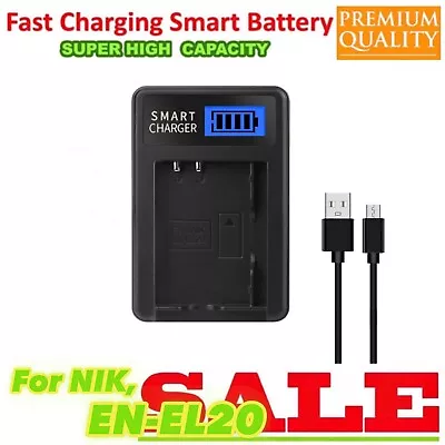 PoA Battery Charger For EN-EL20 Nikon Coolpix A P1000 1 AW1 J1 J2 J3 J4 S1 S2 V3 • $23.66