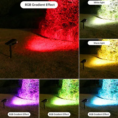 Waterproof 7 LED Landscape Solar Power Outdoor Garden Path Solar Spot Light • £13.99