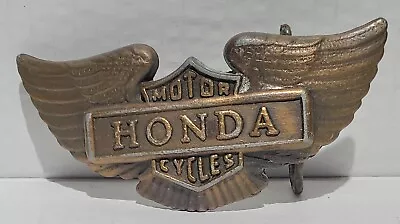 Vintage Honda Motor Cycles Belt Buckle Solid Brass • $18