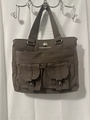 Think Geek Handbag Of Holding Gray Khaki Canvas Large Crossbody Messenger Bag • $90