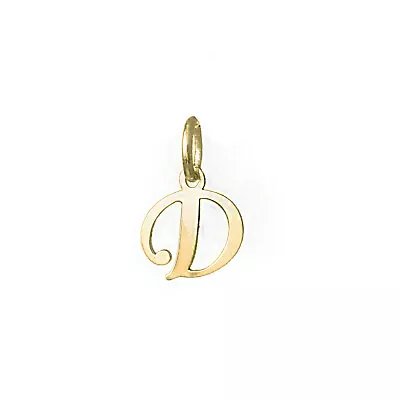 Solid 9ct Gold Letter Initial Pendant Tiny Personalised Charm 16mm For Necklace • £34.80