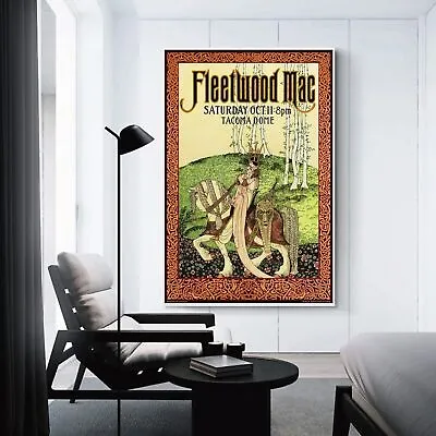 Fleetwood Mac Concert Poster Rock Band Vintage Poster No Framed Gift Poster • $18.99