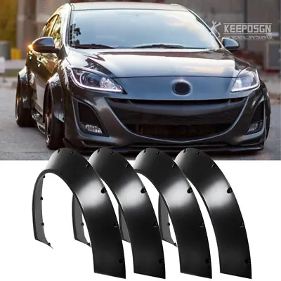 4PCS For Mazda 3 Speed3 Fender Flares Extra Wide Body Kit Wheel Arches Bolt-on • $99.45
