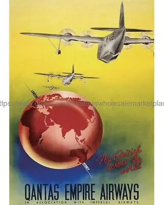 Bedroom Interior Qantas Empire Travel Poster 8x10  Print • $8.93