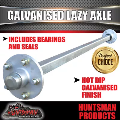 $295 • Buy Lazy 1400Kg Trailer Boat Caravan Axle 40mm Square Galvanised 78-96  Long Axles