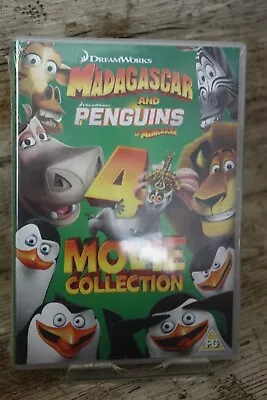 Madagascar And Penguins Of Madagascar 4 Movie Collection [DVD] NEW & SEALED • £6.99