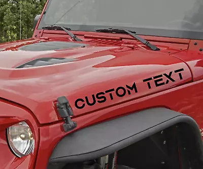 JEEP HOOD DECALS CUSTOM MADE FITS UNLIMITED WRANGLER 2 Stickers CJ7 CJ5 YJ TJ  • $20