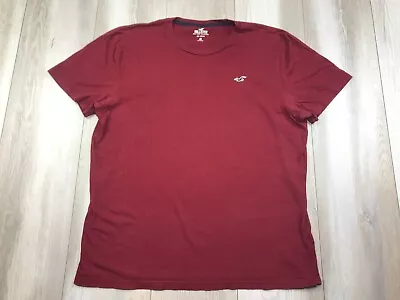 Hollister Shirt Adult Extra Large Red Short Sleeve Embroidered Casual Tee Men  • $6.76