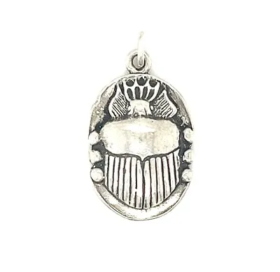 SCARAB CHARM / PENDANT STERLING SILVER 925 Egypt Beetle Egyptian Pharaoh Pyramid • $31.99