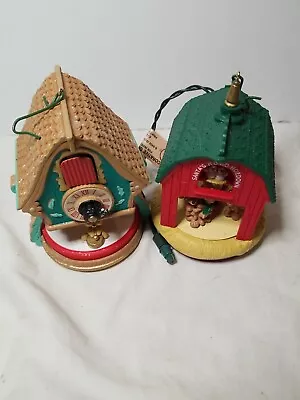 Lot 2 Vintage Hallmark Magic Light And Motion Christmas Ornaments • $30