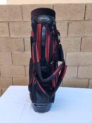 Adams Golf Bag Tight Lies Stand Legs Walking 4 Way Divider Black White Red Logos • $39.99