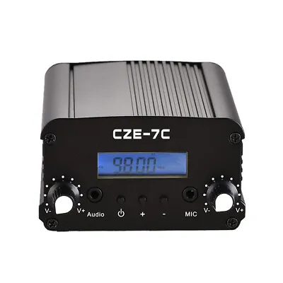 FM Transmitter Church 7/1W Mini Radio Stereo Station PLL Black W/ Antenna CZE7C • $79.99