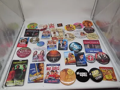 I4 Lot Of 60 Movie Promotional Pins Buttons Pinbacks Promo Walmart Advertisement • $19.99