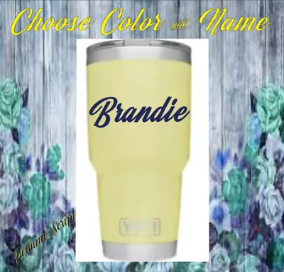 Monogram Vinyl Decal For Tumblers Cups Sticker Personalized Name  3  • $2.85