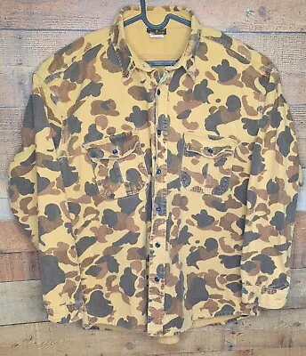 Deerskin Camouflage Shirt 2XL Button Up Flannel Hunting Camo Duck Chamois XXL • $34.77