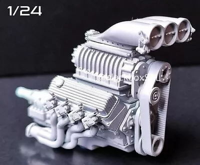 1/24 1/25 Scale Resin 3d Printed Motor Engine 572 With Blower BlackBox Design  • $20