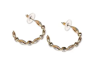 Melinda Maria 301274 Women Gold Platted Crystals Hoop Earrings 1.25  • $88.40