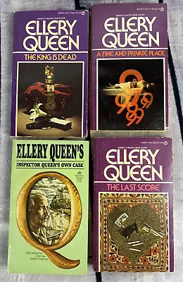Ellery Queen Books Lot Of 4 Mystery Novels Vintage The King Is Dead (bbb) • $19.99