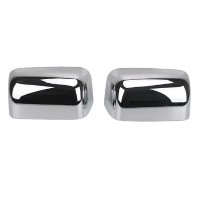 $36.79 • Buy Chrome Silver Top Half Mirror Covers Cap Pair For FORD F250 F350 F450 SUPER DUTY
