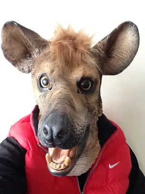 £18.97 • Buy Hyena Animal Mask Wild Dog Overhead Latex Zoo Fancy Party Masquerade Movie