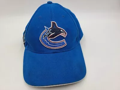 Vintage Vancouver Canucks Adjustable Hat Cap Dad Mom Men Women NHL Hockey Blue • $10