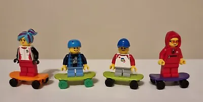 £0.99 • Buy Lego City X4 Minifigures With Skateboard Great Lot 2
