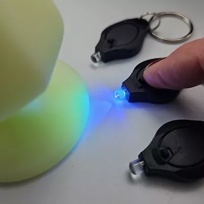 UV Blacklight Mini Keychain Ultraviolet LED Black Light Test Uranium Glass LOT 3 • $12.99