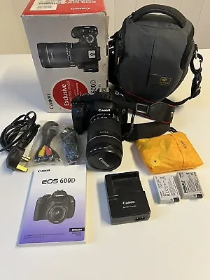 Canon EOS 600D 18.0MP Digital SLR Camera - Black (Kit W/ EF-S IS 18-135mm Lens) • £250