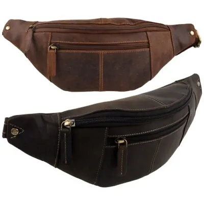 Oil Leather Waist Bum Bag By Visconti Fanny Pack Top Quality Travel Handy • $68.16