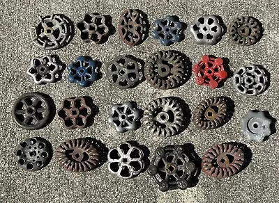 Vintage 23 Assorted Valve Wheel Handle Knobs Industrial Steampunk Art • $10