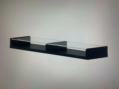 IKEA EKBY GRUVAN Glass Organiser/space Saver Desk Shelf Black 79x19 Cm • £18.90