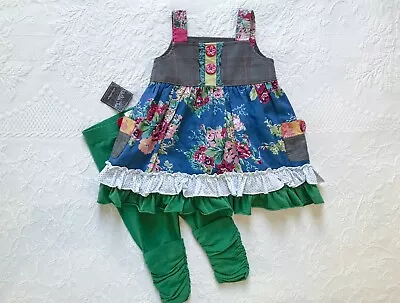 VHTF Matilda Jane Platinum * Crafty Knot Dress & Matching Leggings * Size 2 SET • $72