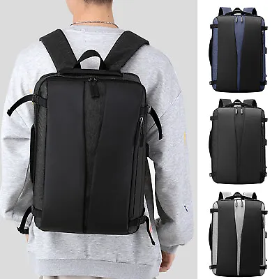 $26.95 • Buy Men Anti Theft Backpack USB Charging Travel Outdoor Travel Luggage Shoulder Bag