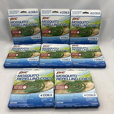 PIC Citronella Mosqu Repelling Coils (8 Packs Of 4) 32 Coils Total - Ships Free • $37.49