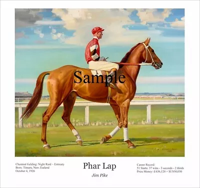 Phar Lap Classic Colour Print Horseracing Melbourne Cup • $45